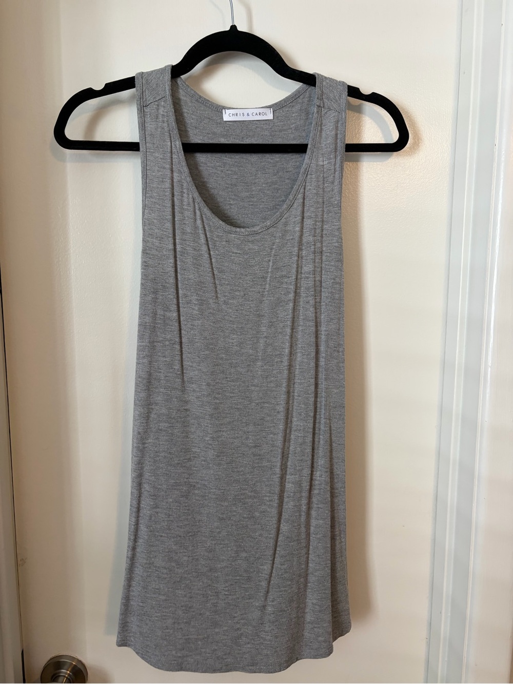 Chris & Carol Heather Gray Scoop Neck Tank